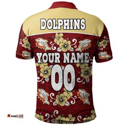 Amazing Aussie Redcliffe Dolphins Custom Redcliffe Dolphins With Maori Patterns Polo Shirt
