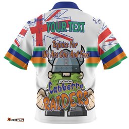 Amazing Aussie Canberra Raiders Happy Australia Day We Are One And Free V2 Polo Shirt