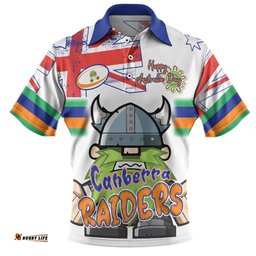 Amazing Aussie Canberra Raiders Happy Australia Day We Are One And Free V2 Polo Shirt