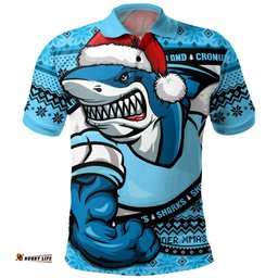 Amazing Aussie Cronulla Sutherland Sharks Ugly Knit Style For Christmas Game Fans Polo Shirt