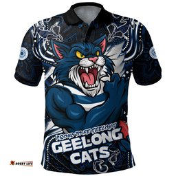 Amazing Aussie Geelong Cats Spirit Warriors Of The Game Polo Shirt