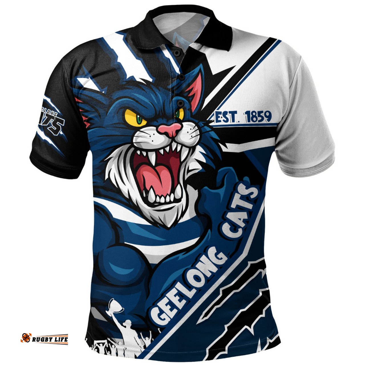 Amazing Aussie Geelong Cats Battlefield Glory Gear Polo Shirt