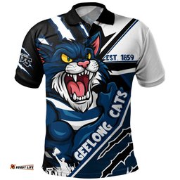 Amazing Aussie Geelong Cats Battlefield Glory Gear Polo Shirt