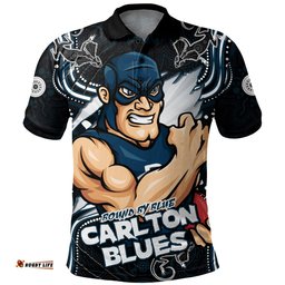 Amazing Aussie Carlton Spirit Warriors Of The Game Polo Shirt