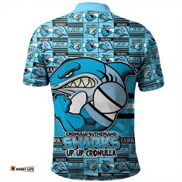 Amazing Aussie Cronulla Sutherland Sharks Champion���s Pride Comic Style Polo Shirt