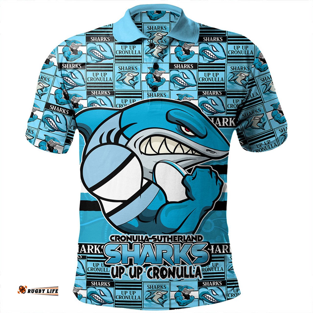 Amazing Aussie Cronulla Sutherland Sharks Champion���s Pride Comic Style Polo Shirt