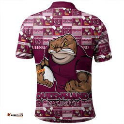 Amazing Aussie Queensland Maroons Champion���s Pride Comic Style Polo Shirt