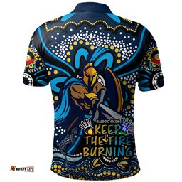 Amazing Aussie Gold Coast Titans Aboriginal Inspired Naidoc Week Custom For Die Hard Fan Supporters Polo Shirt