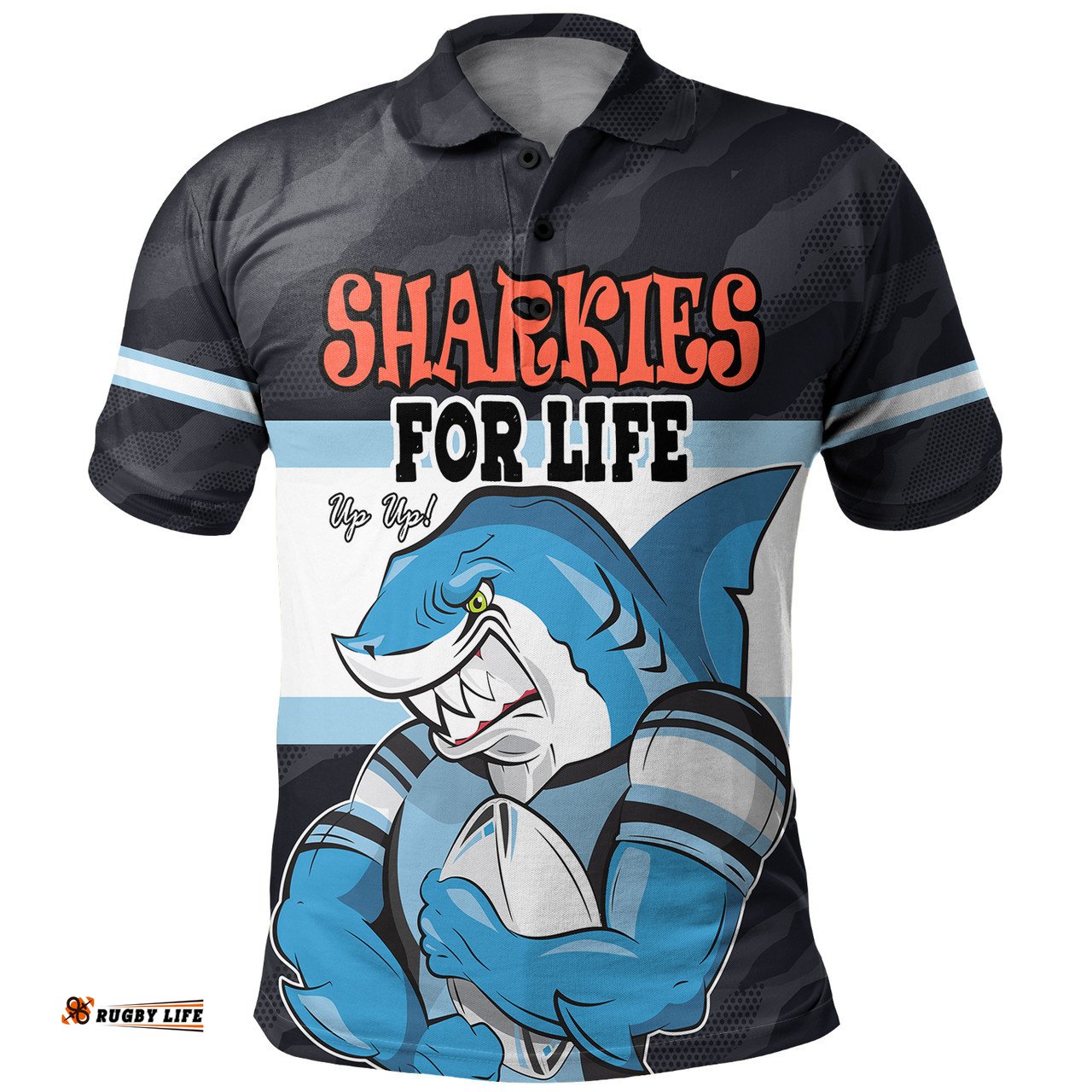 Amazing Aussie Cronulla Sutherland Sharks Sharkies Supporter Polo Shirt