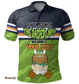 Amazing Aussie Canberra Raiders Mother's Day Screaming Mom and Crazy Fan Polo Shirt
