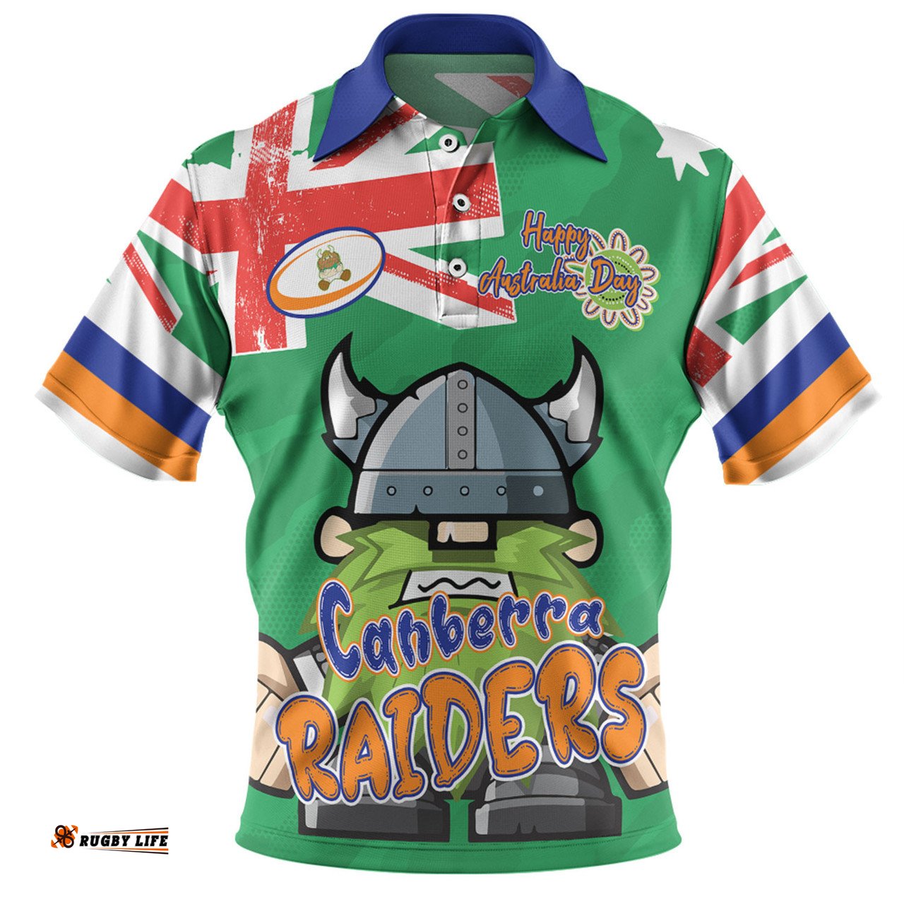 Amazing Aussie Canberra Raiders Happy Australia Day We Are One And Free Polo Shirt