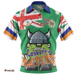 Amazing Aussie Canberra Raiders Happy Australia Day We Are One And Free Polo Shirt