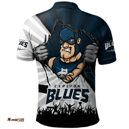 Amazing Aussie Carlton Breaking Through Fan Design Polo Shirt