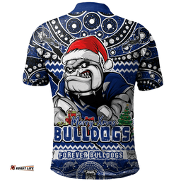 Amazing Aussie Canterbury Bankstown Bulldogs Aboriginal Xmas Special Ugly Christmas Style Polo Shirt