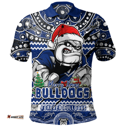 Amazing Aussie Canterbury Bankstown Bulldogs Aboriginal Xmas Special Ugly Christmas Style Polo Shirt