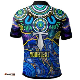 Amazing Aussie Gold Coast Titans Custom Titans Indigenous Dot Painting Style Polo Shirt