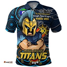 Amazing Aussie Gold Coast Titans Spirit Of NAIDOC Series Polo Shirt