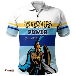 Amazing Aussie Gold Coast Titans Custom Gold Coast Titans Supporter Polo Shirt