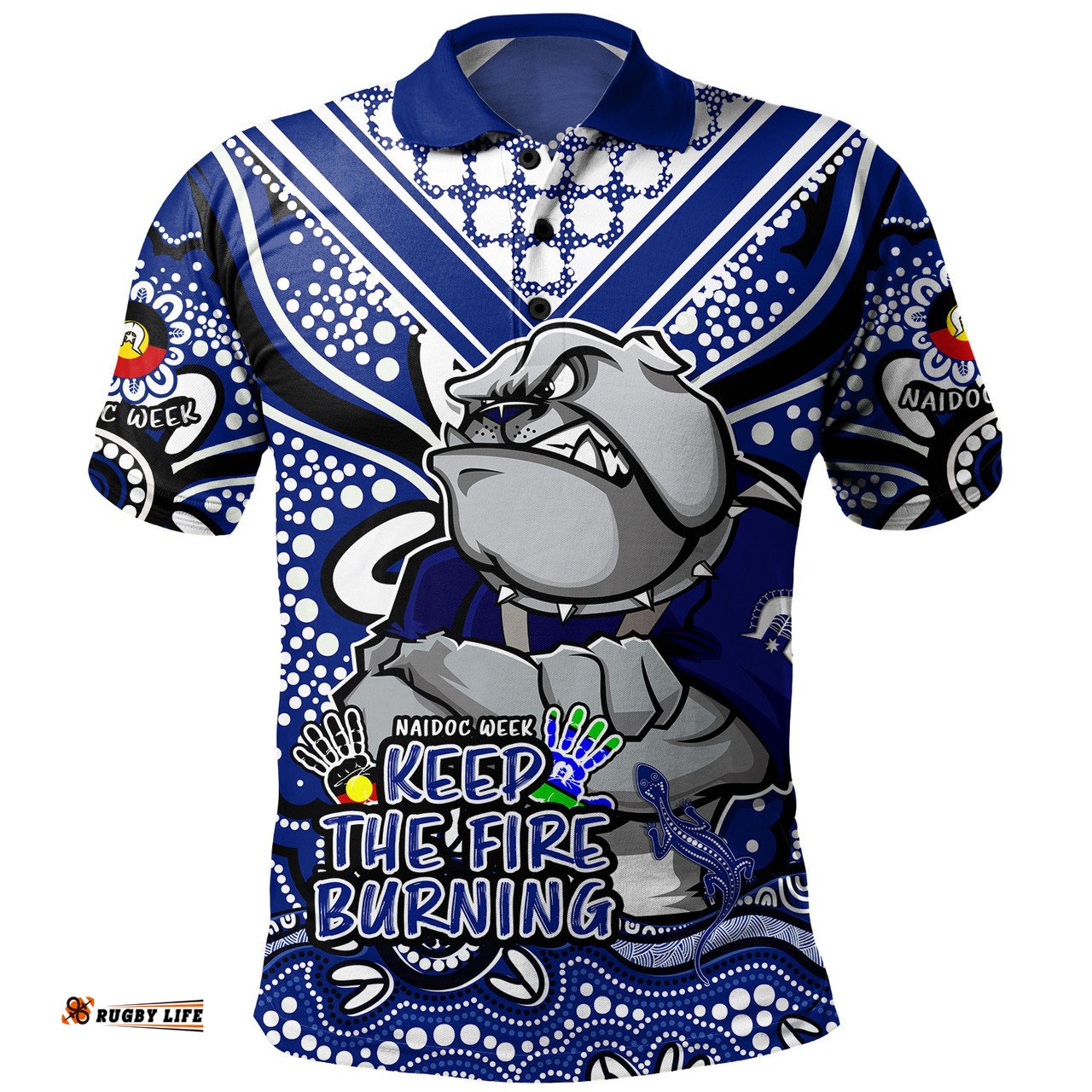 Amazing Aussie Canterbury Bankstown Bulldogs Aboriginal Inspired Naidoc Week Custom For Die Hard Fan Supporters Polo Shirt