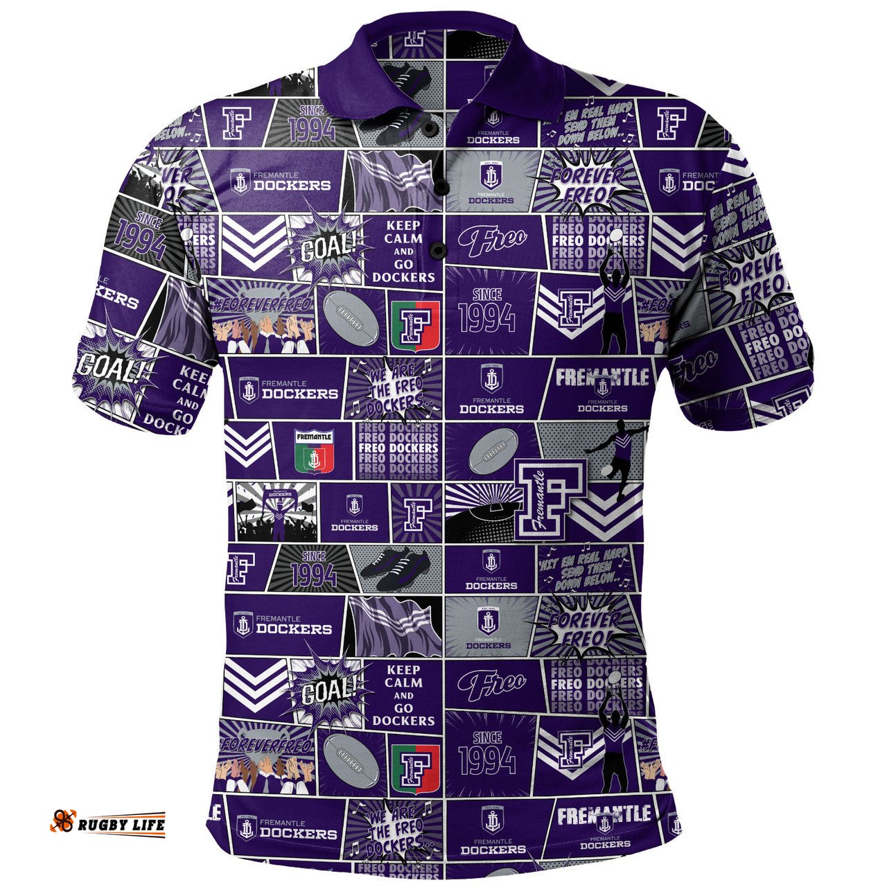 Amazing Aussie Fremantle Legacy Of The Pride Comic Style Polo Shirt