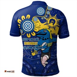 Amazing Aussie Parramatta Eels Aboriginal Indigenous Naidoc Week Dreamtime Dot Painting With Flag Polo Shirt