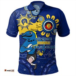 Amazing Aussie Parramatta Eels Aboriginal Indigenous Naidoc Week Dreamtime Dot Painting With Flag Polo Shirt