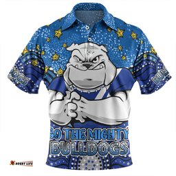 Amazing Aussie Canterbury Bankstown Bulldogs Custom Custom With Aboriginal Inspired Style Of Dot Painting Patterns  Polo Shirt