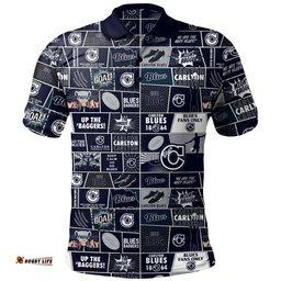Amazing Aussie Carlton Legacy Of The Pride Comic Style Polo Shirt