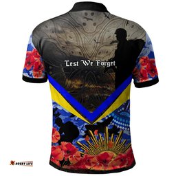 Amazing Aussie North Queensland Cowboys Custom Aboriginal Inspired Anzac Day North Queensland Cowboys with Poppy Flower Indigenous Polo Shirt