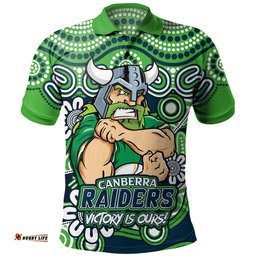 Amazing Aussie Canberra Raiders Aboriginal Inspired Tough Fan Rugby For Life Polo Shirt