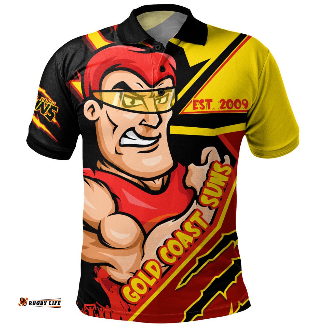 Amazing Aussie Gold Coast SUNS Battlefield Glory Gear Polo Shirt
