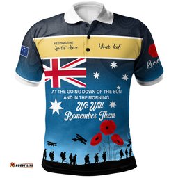 Amazing Aussie Gold Coast Titans Anzac Custom Keeping the Spirit Alive Polo Shirt