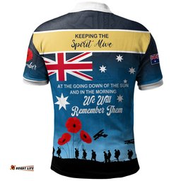 Amazing Aussie Gold Coast Titans Anzac Custom Keeping the Spirit Alive Polo Shirt