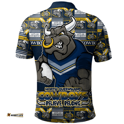 Amazing Aussie North Queensland Cowboys Champion���s Pride Comic Style Polo Shirt
