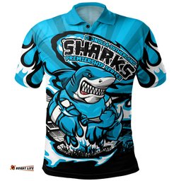 Amazing Aussie Cronulla Sutherland Sharks Premiership Series Sports Gear Polo Shirt