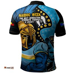 Amazing Aussie Gold Coast Titans NAIDOC Indigenous Warrior Spirit Polo Shirt