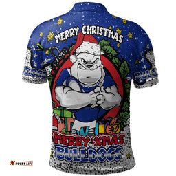 Amazing Aussie Canterbury Bankstown Bulldogs Christmas Custom Merry Christmas Our Beloved Team With Aboriginal Dot Art Pattern Polo Shirt