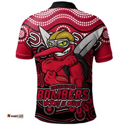 Amazing Aussie Essendon Aboriginal Inspired Tough Fan Football For Life Polo Shirt