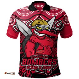 Amazing Aussie Essendon Aboriginal Inspired Tough Fan Football For Life Polo Shirt