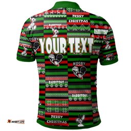Amazing Aussie South Sydney Rabbitohs South Sydney Rabbitohs Merry Christmas Random Square Pattern Polo Shirt