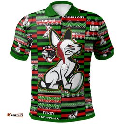 Amazing Aussie South Sydney Rabbitohs South Sydney Rabbitohs Merry Christmas Random Square Pattern Polo Shirt