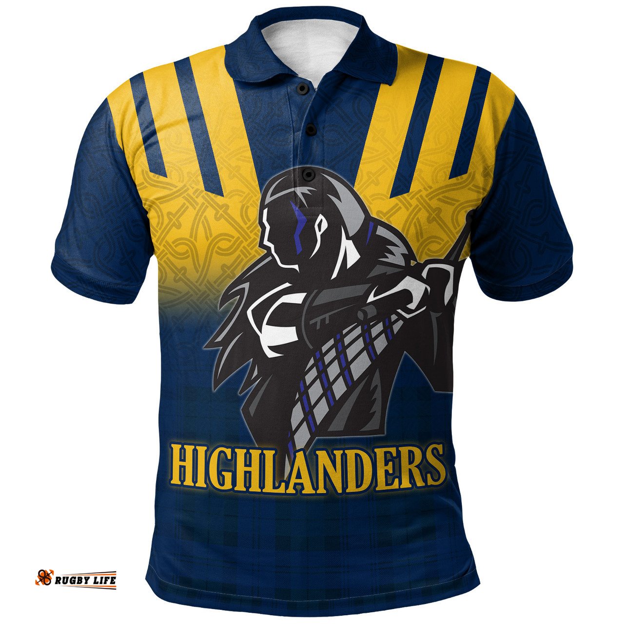 Amazing Aussie Otago Highlanders Rugby Custom Otago Highlanders Warrior Polo Shirt