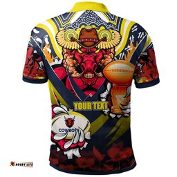 Amazing Aussie North Queensland Cowboys Premierships Custom "Go North Queensland Cowboys!" Champion Claw Scratch Culture Polo Shirt