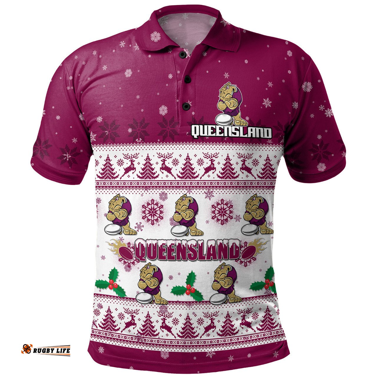 Amazing Aussie Queensland Cane Toads Christmas Custom Special Ugly Christmas Polo Shirt