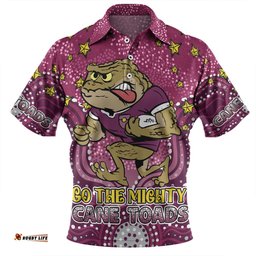 Amazing Aussie Queensland Cane Toads Custom Custom With Aboriginal Inspired Style Of Dot Painting Patterns  Polo Shirt