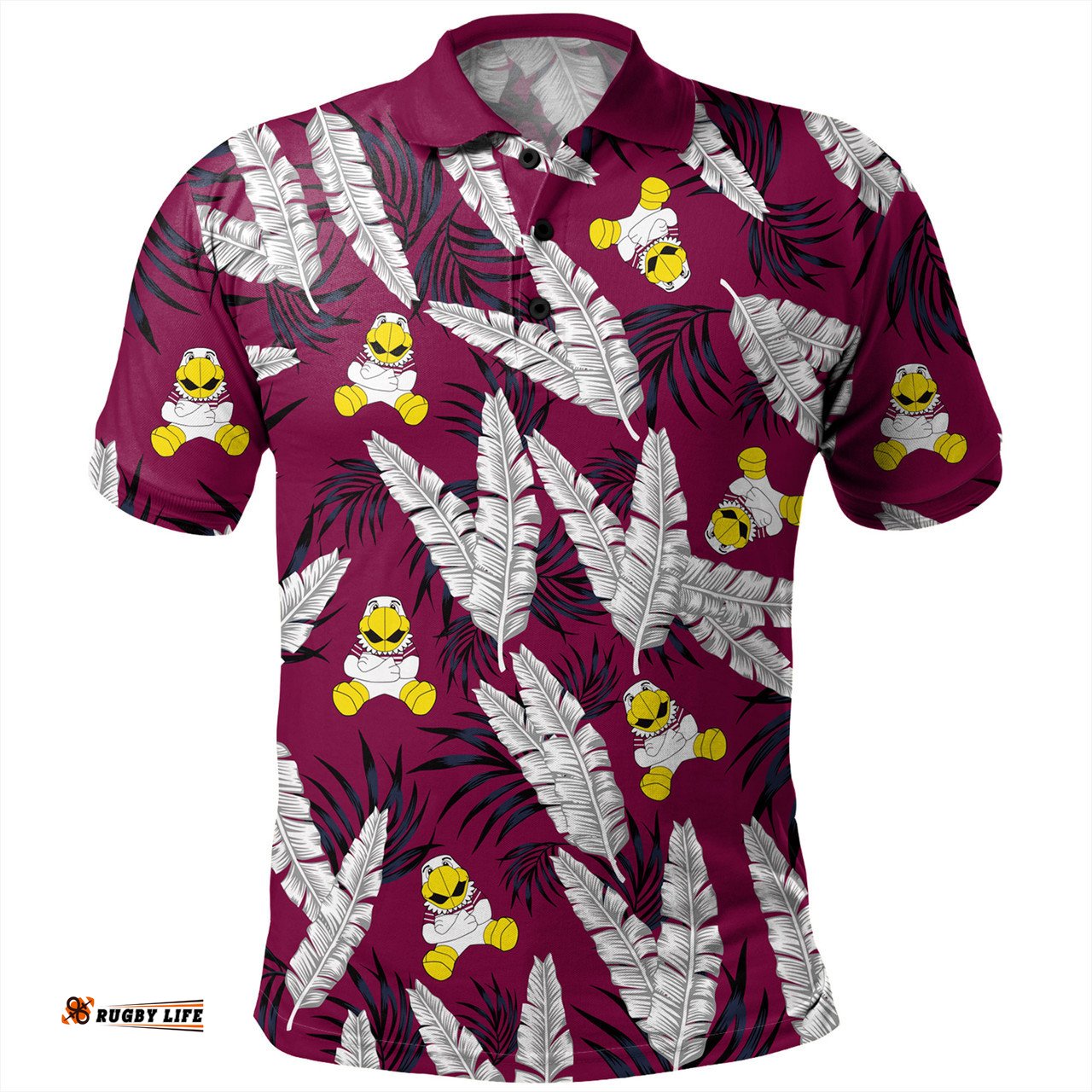 Amazing Aussie Manly Warringah Sea Eagles Tropical Patterns Eagles Polo Shirt