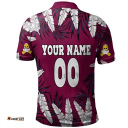 Amazing Aussie Manly Warringah Sea Eagles Tropical Patterns Eagles Polo Shirt