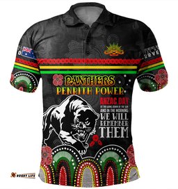 Amazing Aussie Penrith Panthers Anzac Custom Penrith Panthers Power Polo Shirt