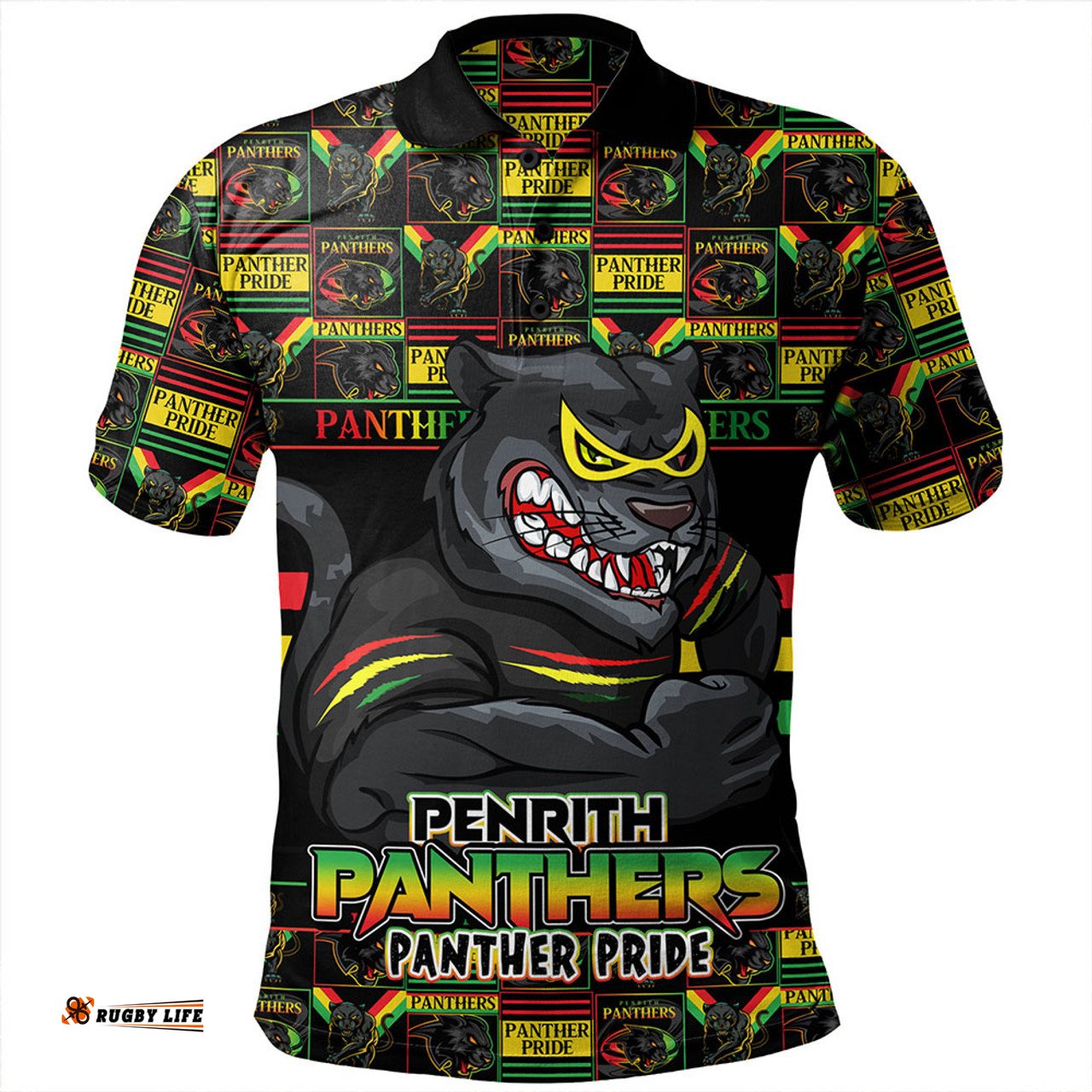 Amazing Aussie Penrith Panthers Champion���s Pride Comic Style Polo Shirt