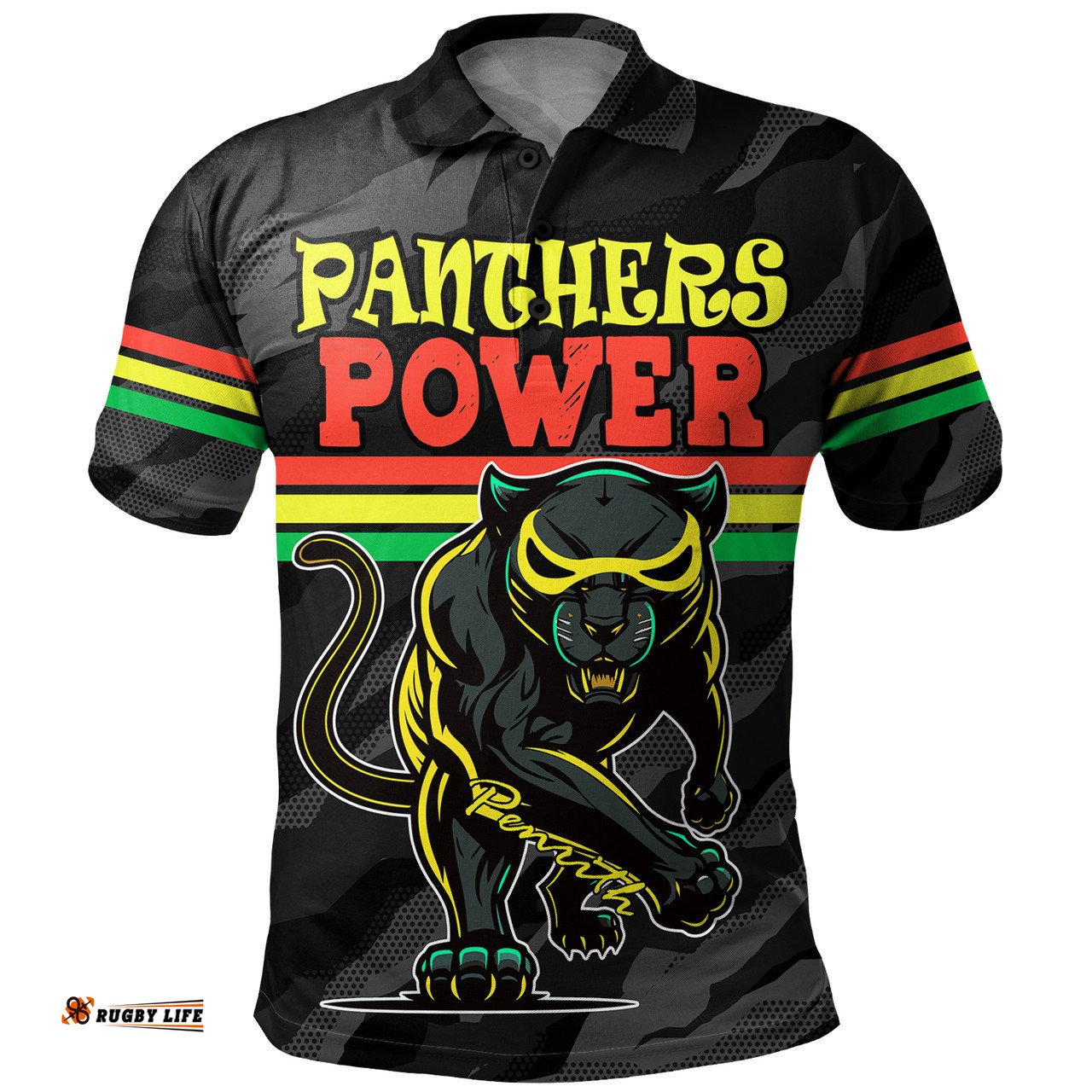 Amazing Aussie Penrith Panthers Custom Panther Supporter Polo Shirt